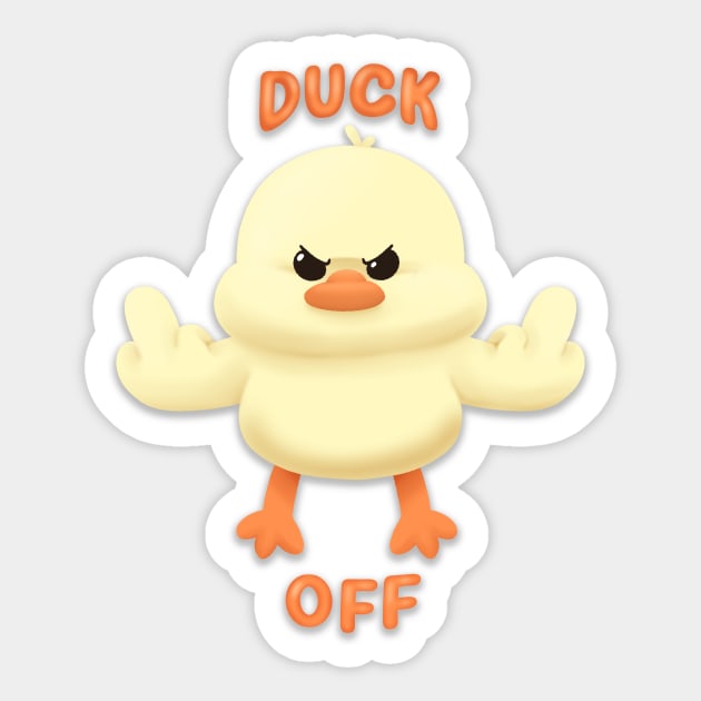 Duck Off! Sticker by L-N-Designs